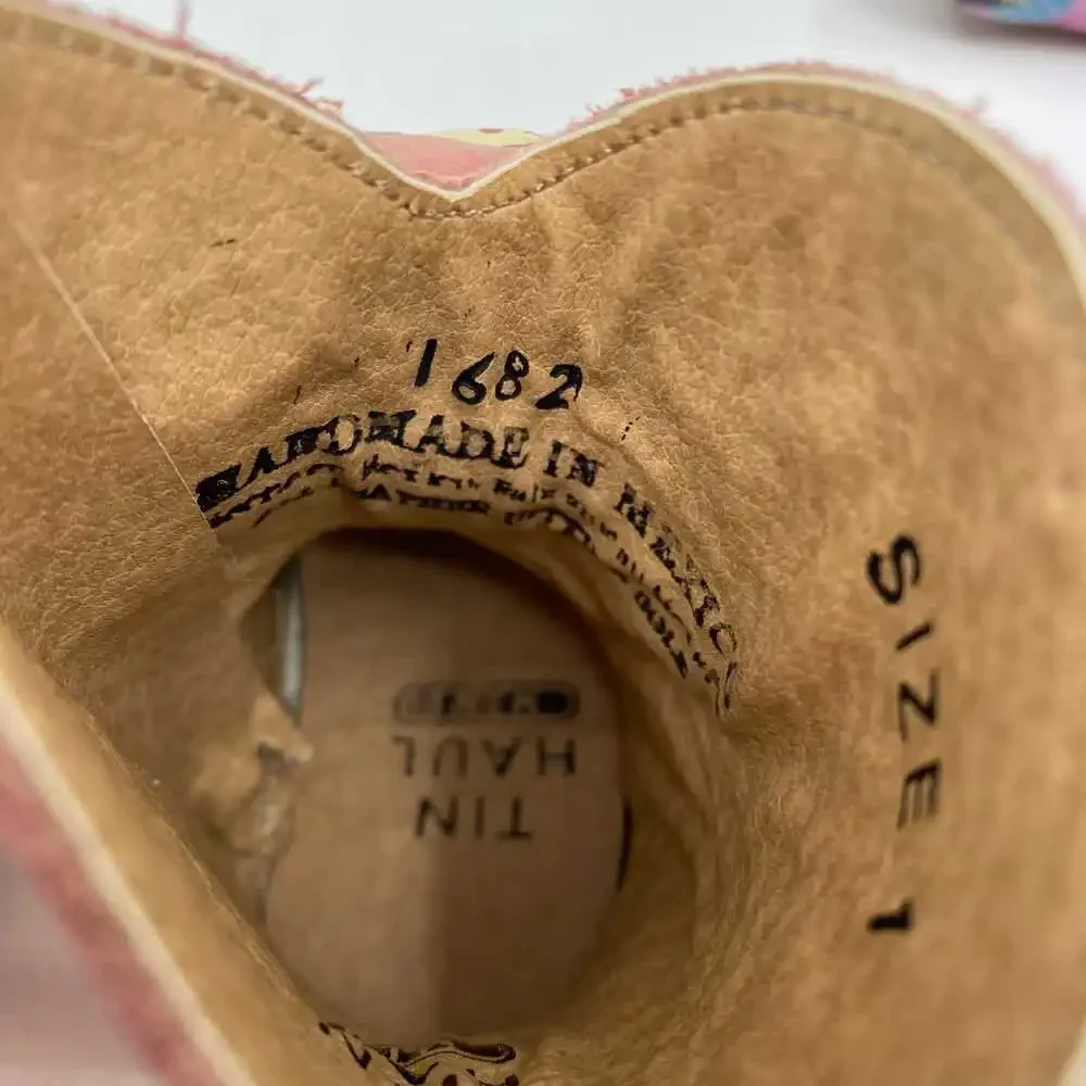 Tin Haul Pink Leather Boots | Girls’ Cowgirl Bootie Size 1G